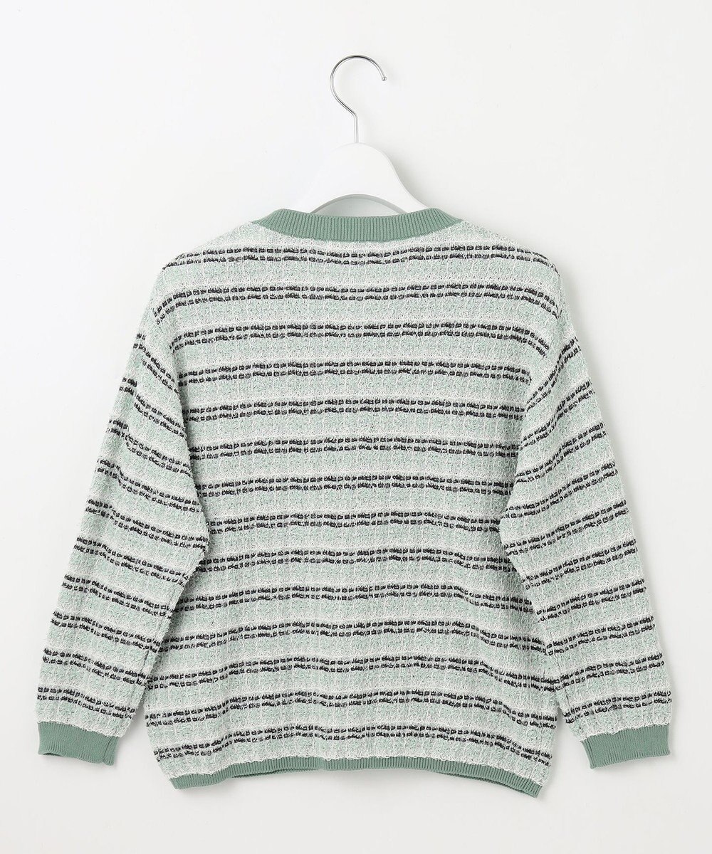 自由区 【洗える】カラーミックスツイードニット カーディガン 