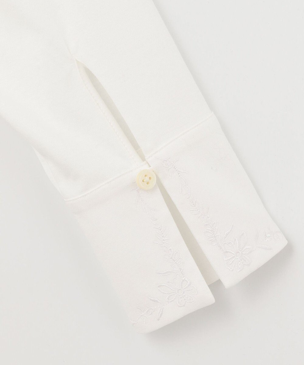 自由区 【洗える】エンブロイダリー スキッパーチュニック 