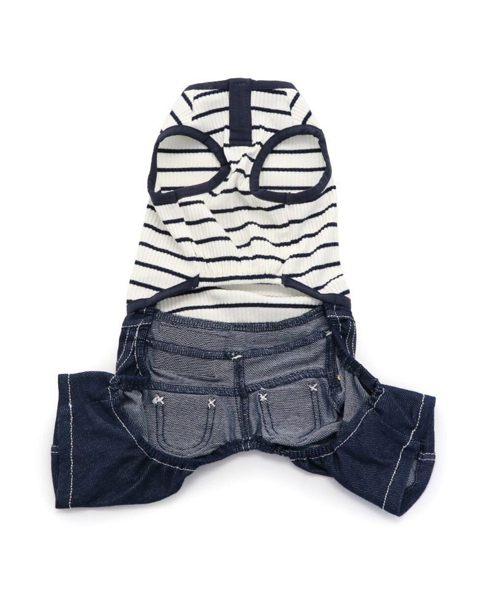 PET PARADISE 犬の服 犬 Lee パンツ つなぎ 【小型犬】 リブ ボーダー 