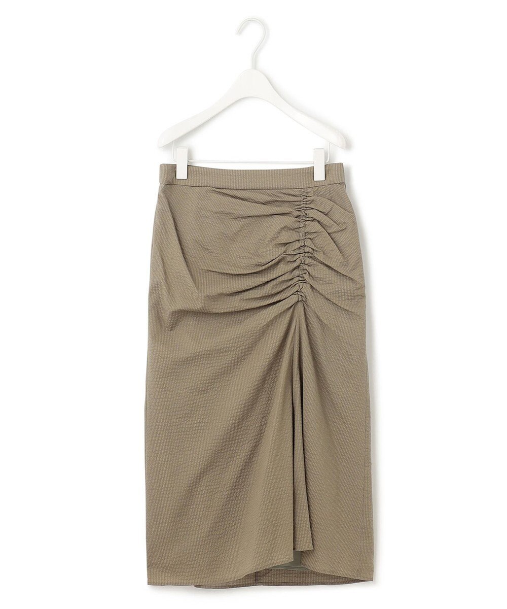 ICB L 【洗える】コットンリップル ナロースカート 