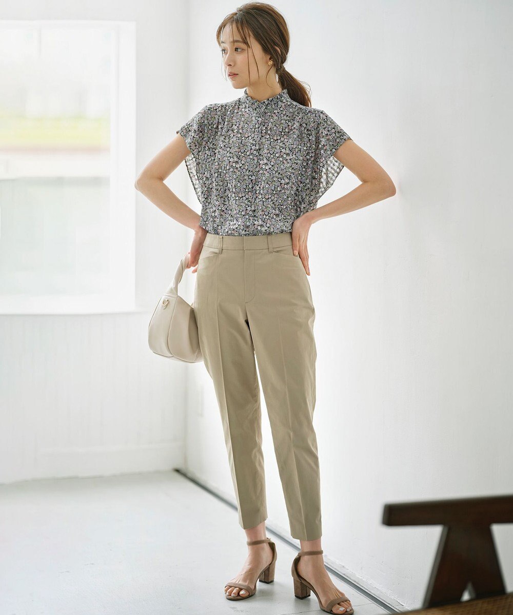 組曲 L フラワーレイヤープリント ブラウス 