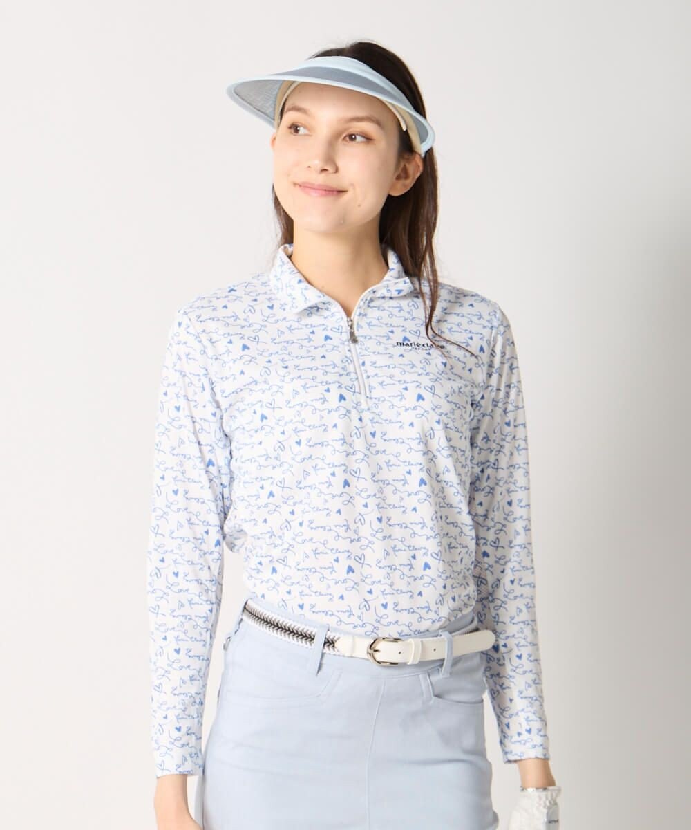 FILA GOLF／marie claire 【marie claire SPORT】 ハーフZIP長袖シャツ 