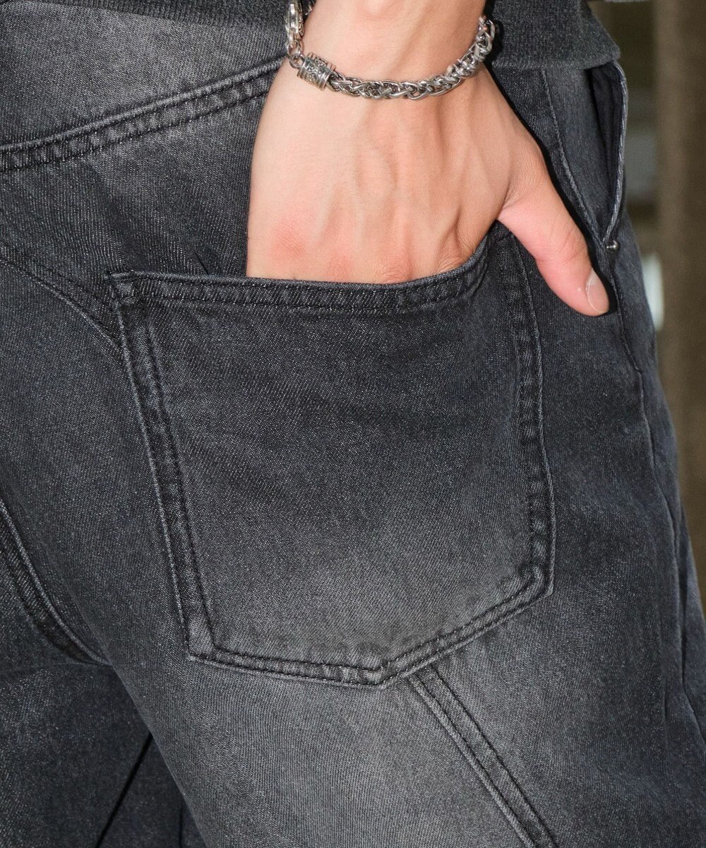 WEGO 【ユニセックス着用ITEM】スウィッチングフレアデニムパンツ 