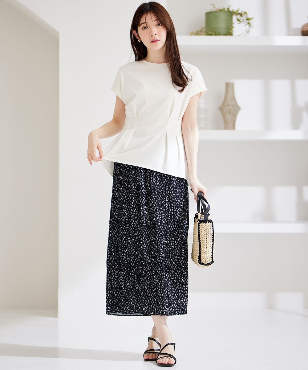 ANY SIS L 【UVケア・接触冷感】汗ジミ防止加工ペプラム カットソー 