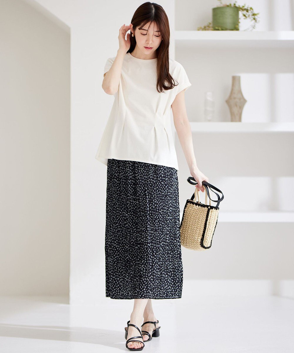 ANY SIS L 【UVケア・接触冷感】汗ジミ防止加工ペプラム カットソー 