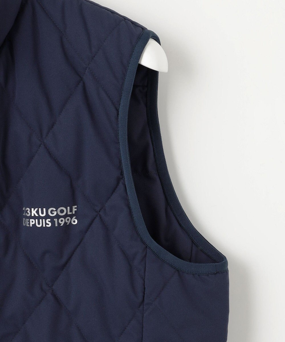 23区GOLF 【MEN】両面使える！チェック×無地 ダウンベスト 
