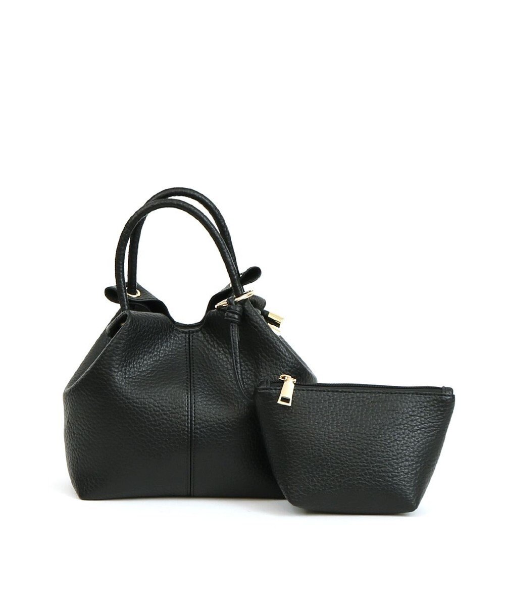 UNBILLION カシュカシュ cachecache / ポーチ付きノットハンドル2wayシボトート 