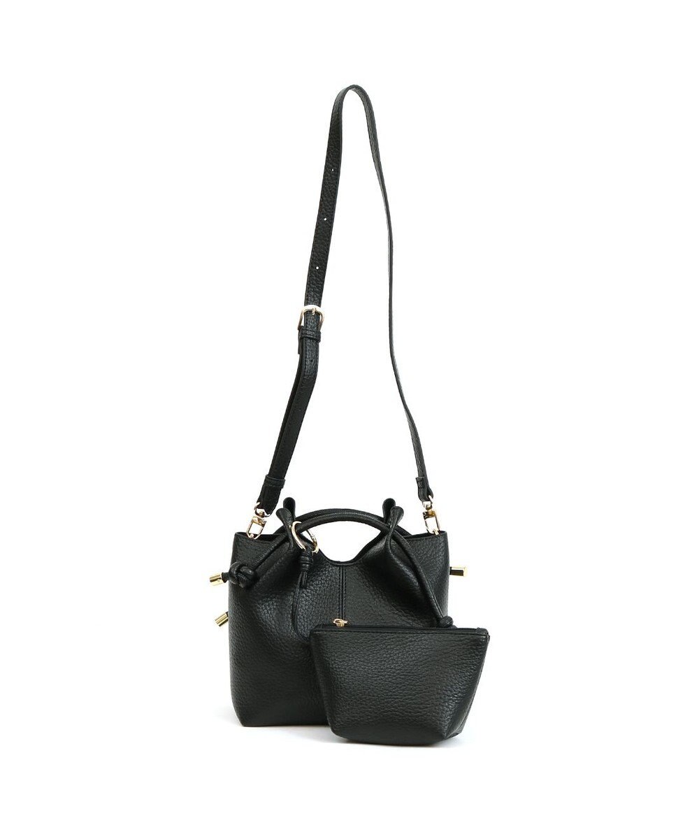 UNBILLION カシュカシュ cachecache / ポーチ付きノットハンドル2wayシボトート 