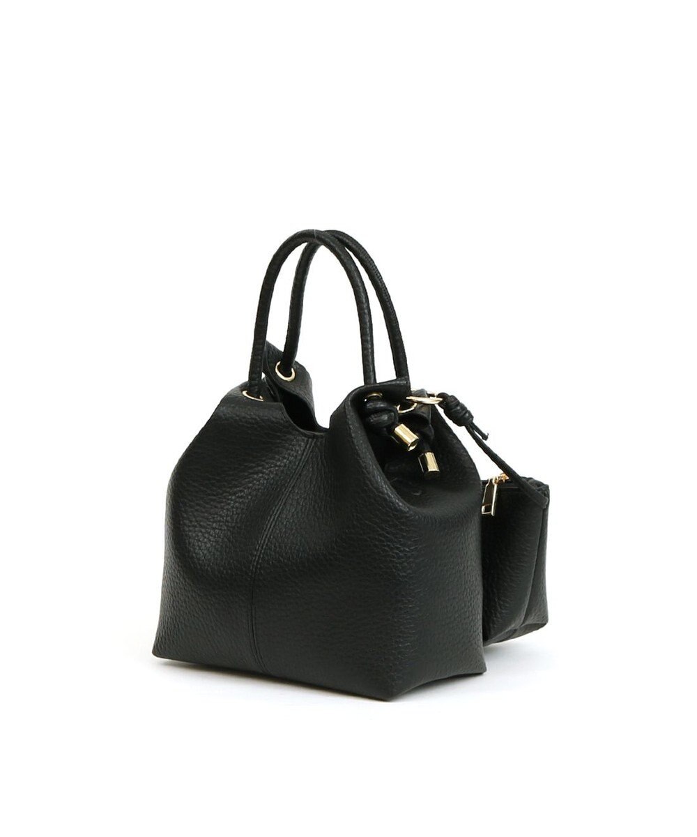 UNBILLION カシュカシュ cachecache / ポーチ付きノットハンドル2wayシボトート 