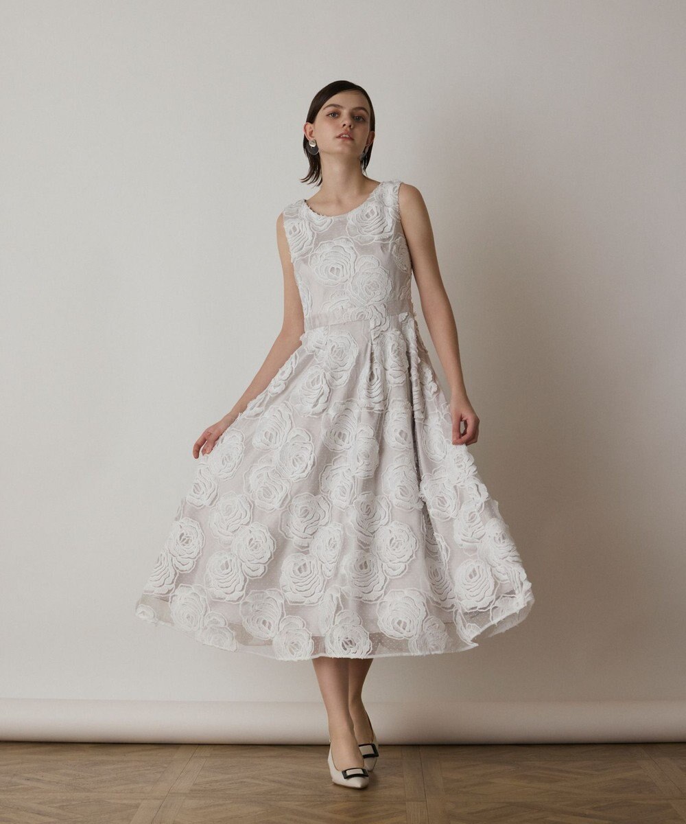 GRACE CONTINENTAL ローズ刺繍ワンピース 