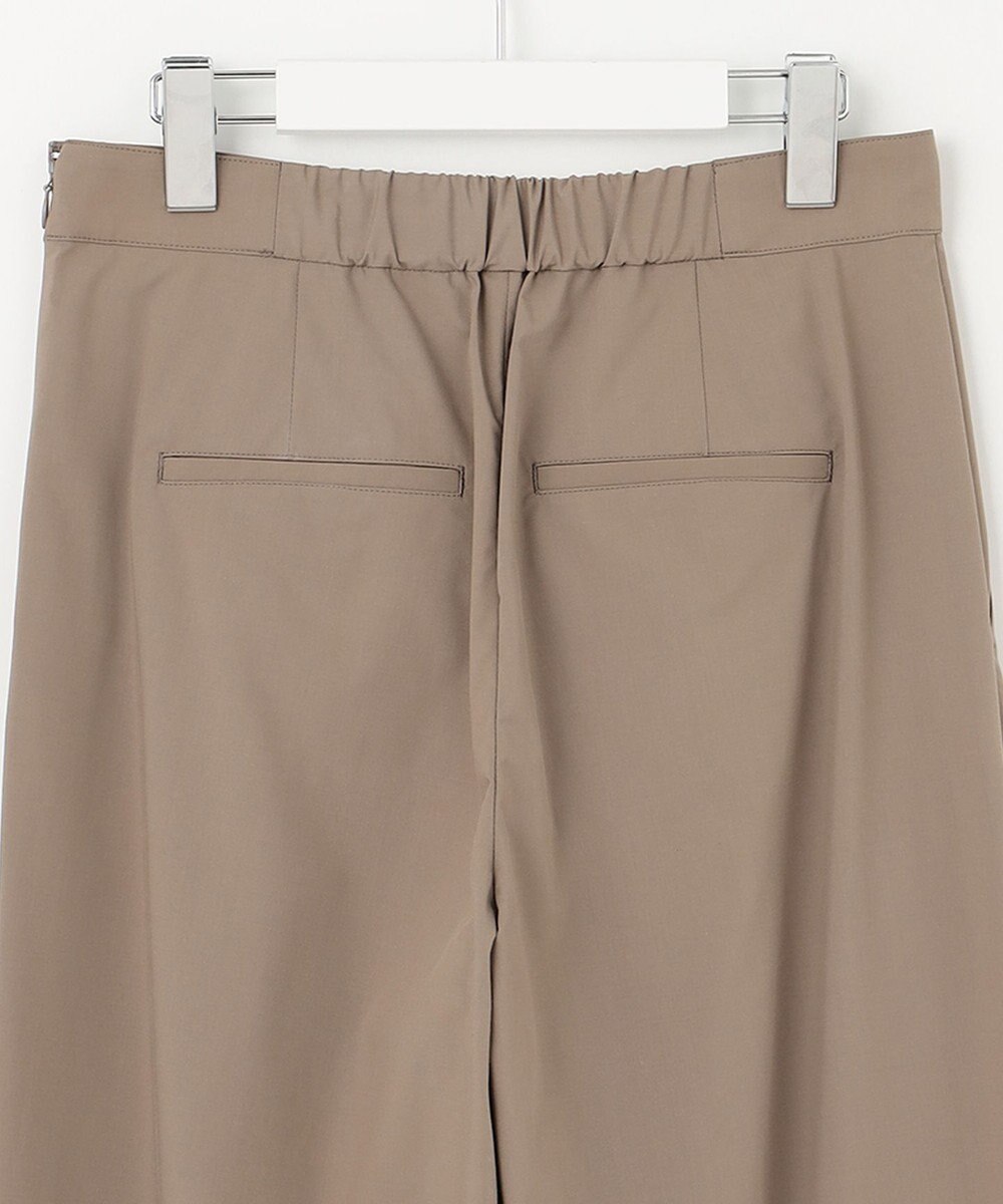 J.PRESS LADIES 【洗える】ストレッチタイプライター ラップディテール ワイド パンツ 