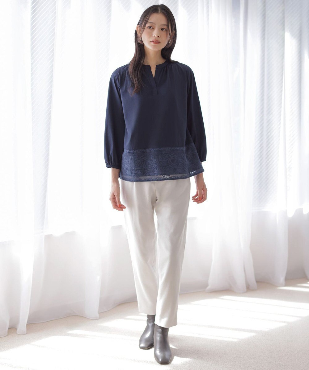 J.PRESS LADIES L 【WEB限定カラーあり・人気素材・新型】ツムギートflannel テーパード パンツ 