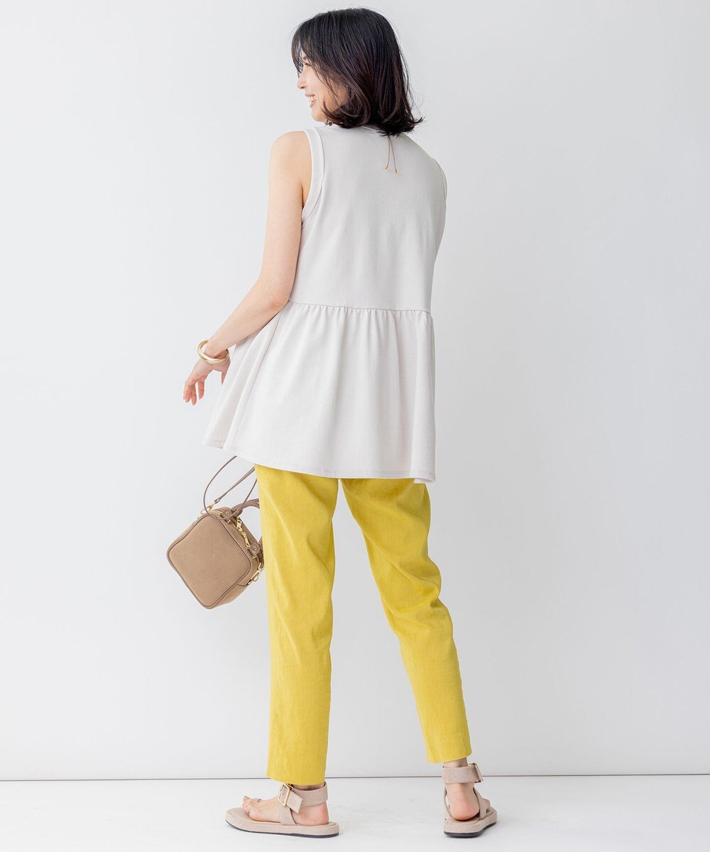 23区 【SLOW/洗える】コンパクトインレー ペプラムヘム カットソー 