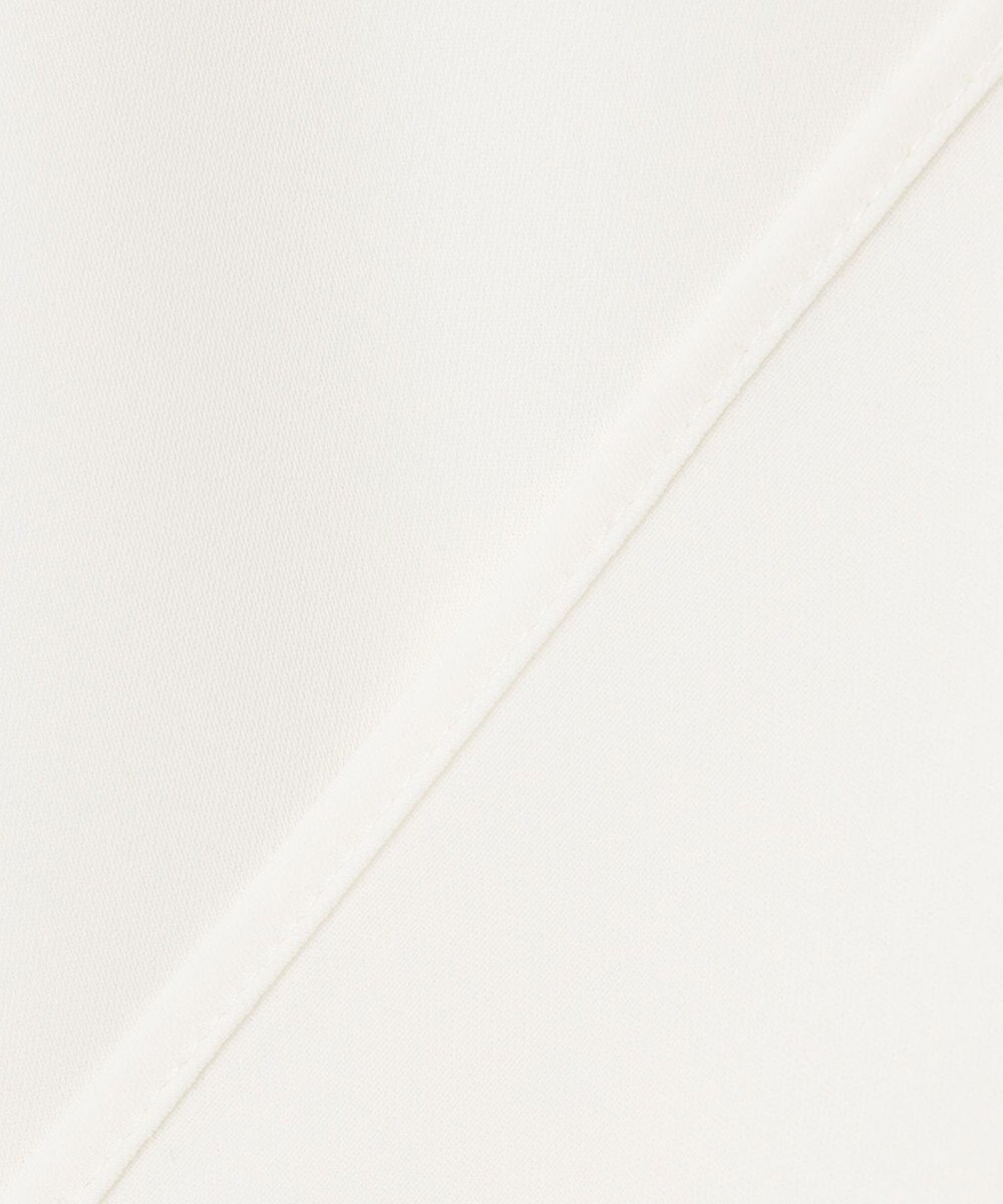 ICB 【WEB限定カラーあり・洗える】エステルダブルクロス 長袖ラッフルブラウス 