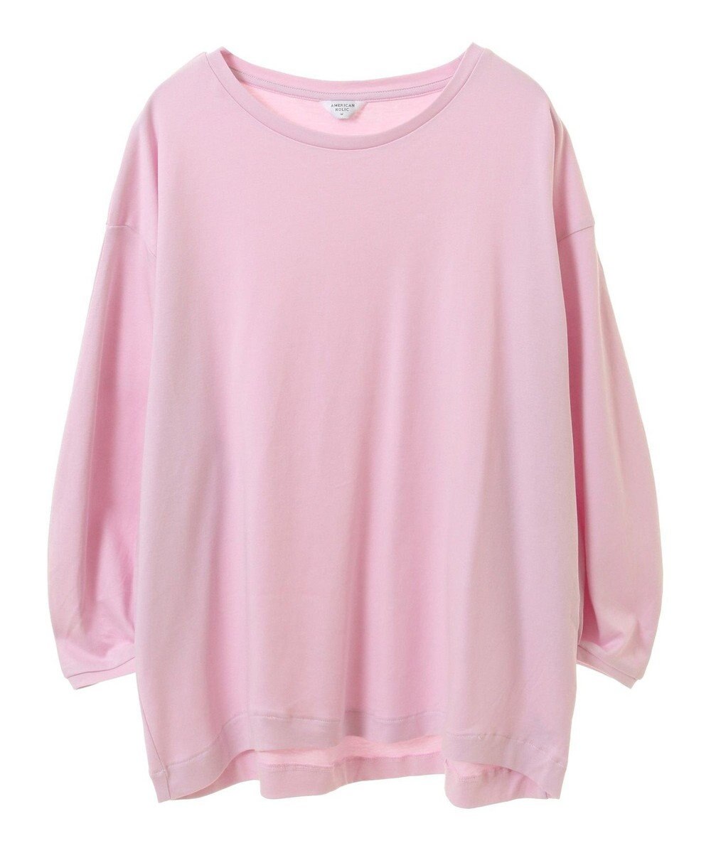 AMERICAN HOLIC 接触冷感7分袖タックスリーブカットプルオーバー 