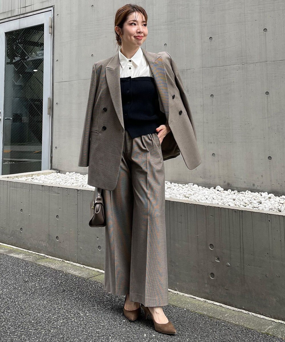 UNFILO タックワイドパンツ 