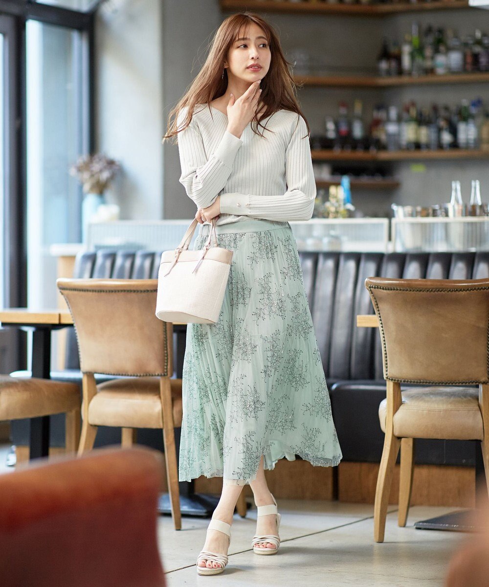 ANY SIS L 【洗える】キュウシンRIB ニット 