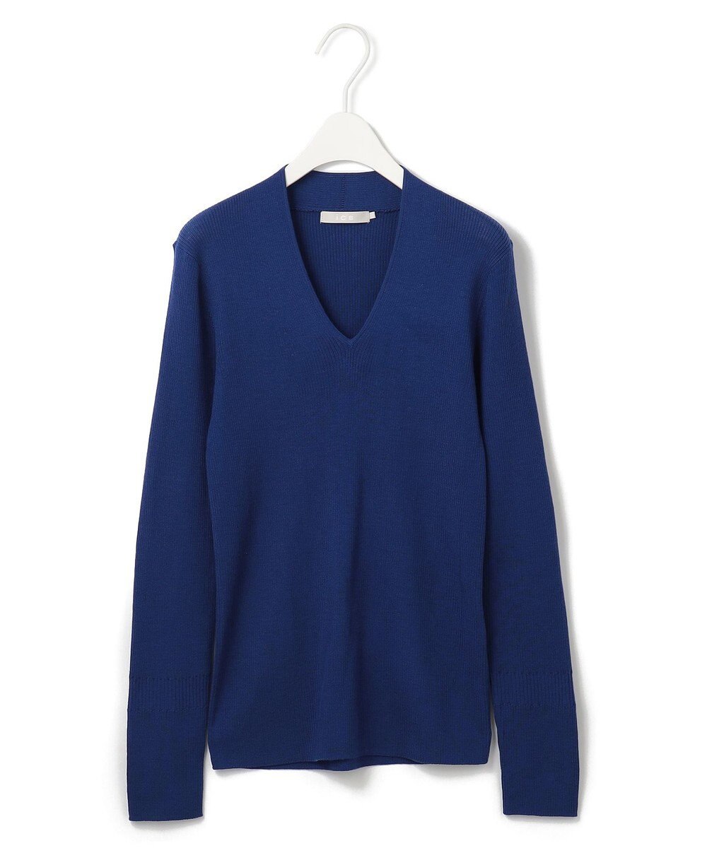 ICB 【新色追加・洗える】エクストラファインメリノ Vネックプルオーバー 