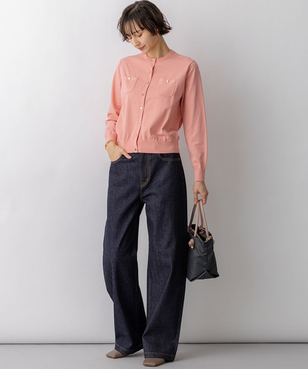 23区 L 【先行予約】プレミアムビオコットン ポケット カーディガン 