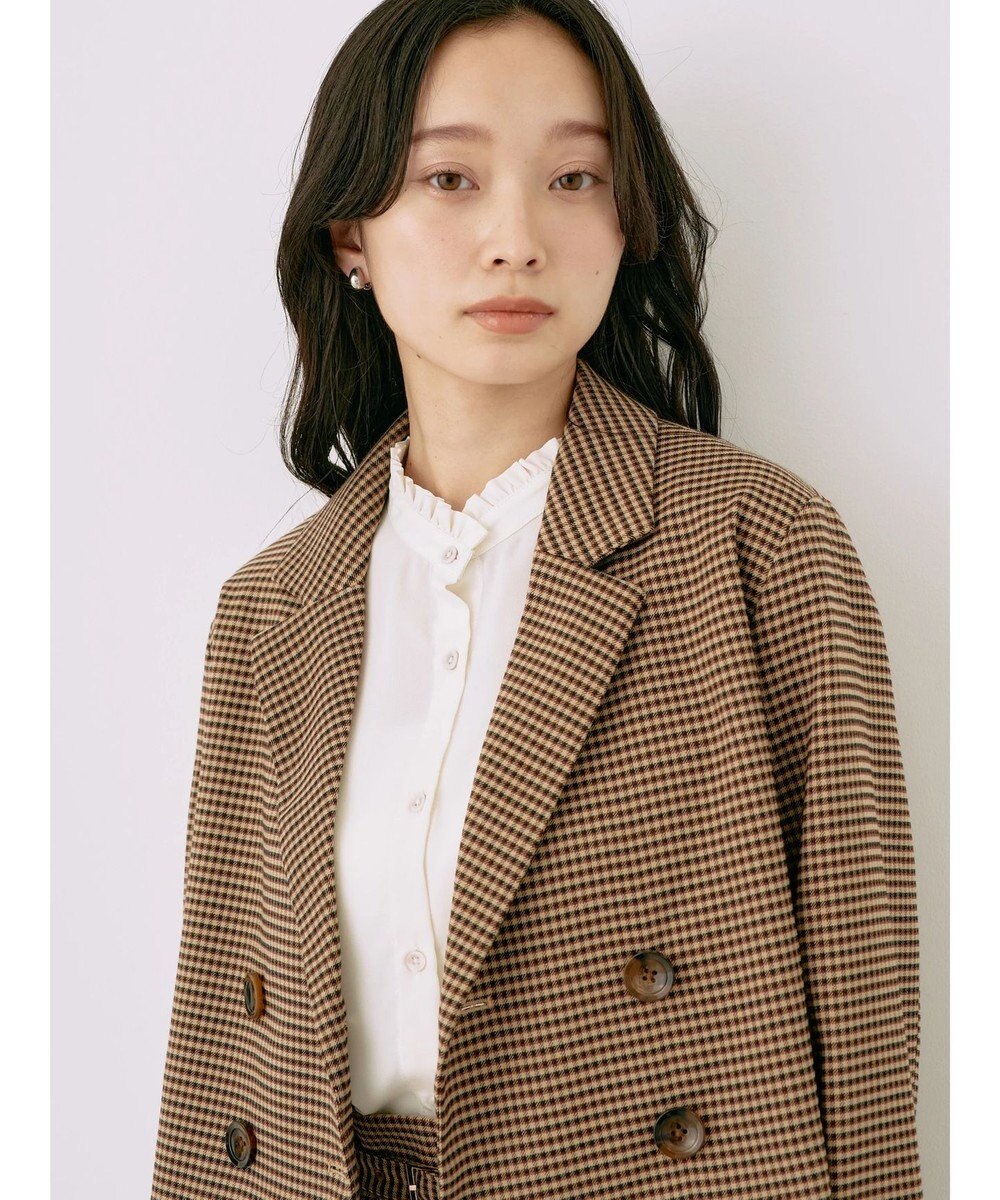 earth music&ecology チェックショートジャケット 