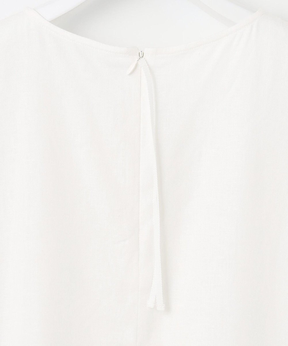 UNFILO 【撥水】レーヨン麻ライト刺繍ブラウス 