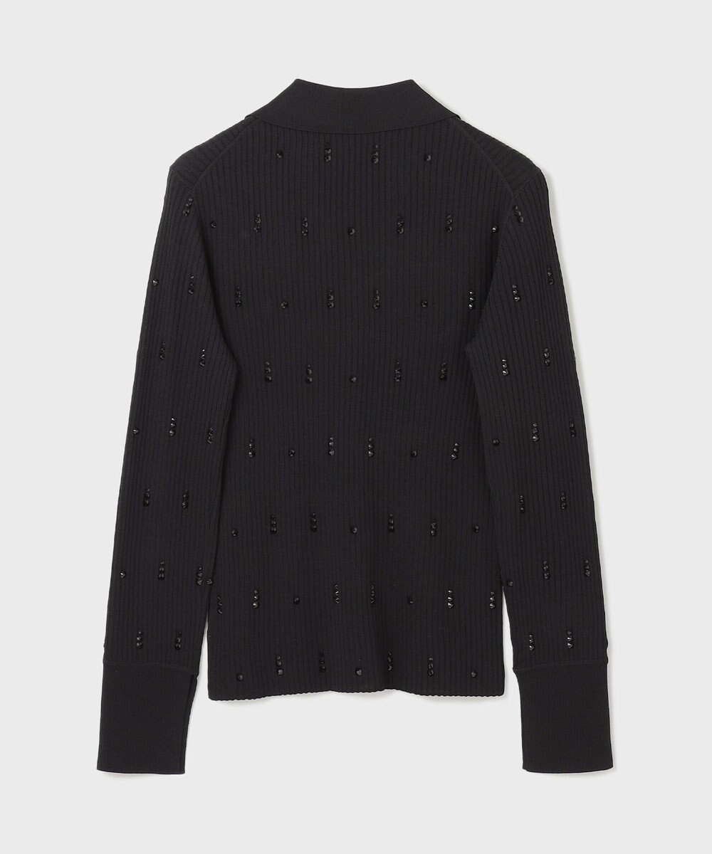 GRACE CONTINENTAL ビジューリブニットトップ 