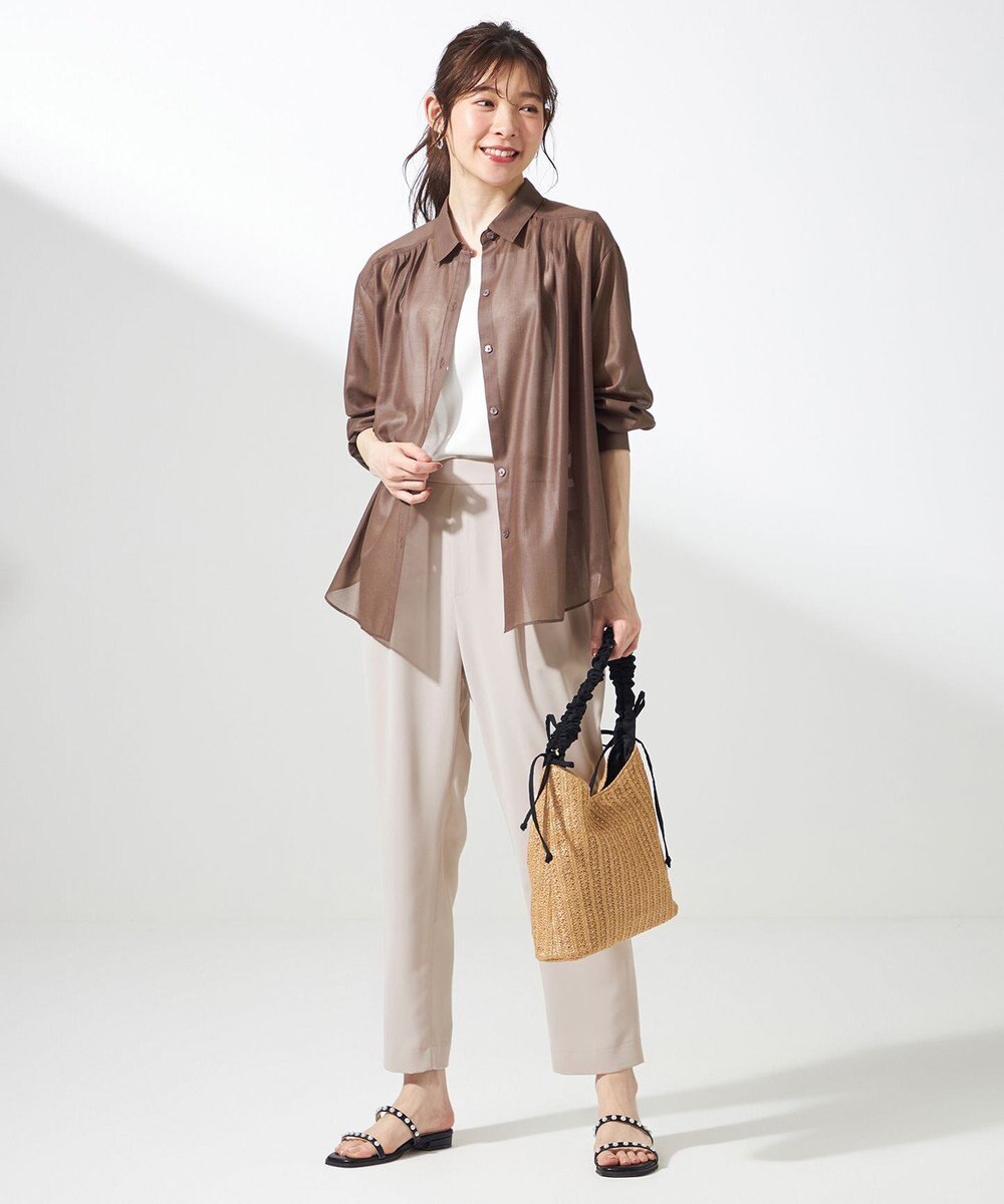 ANY SIS L 【接触冷感・吸水速乾・UVカット】サラキレイ テーパードパンツ 