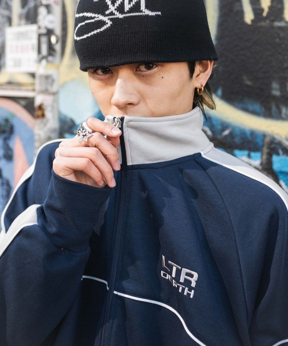 WEGO 【ユニセックス着用ITEM/MLサイズ展開】パイピングトラックジャケット 