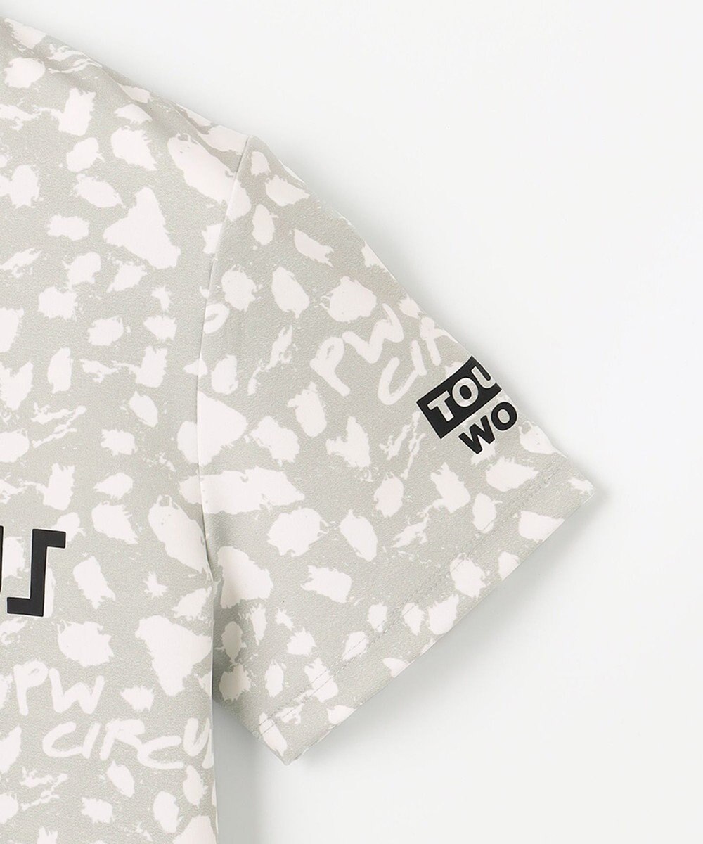 PW CIRCULUS 【WOMEN】【ストレッチ/UVケア】アニマルプリント ロゴ モックネック シャツ 