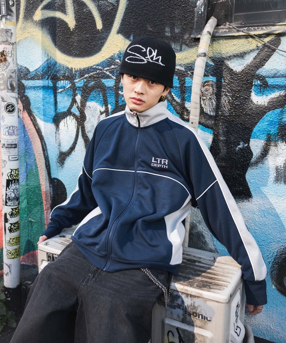 WEGO 【ユニセックス着用ITEM/MLサイズ展開】パイピングトラックジャケット 