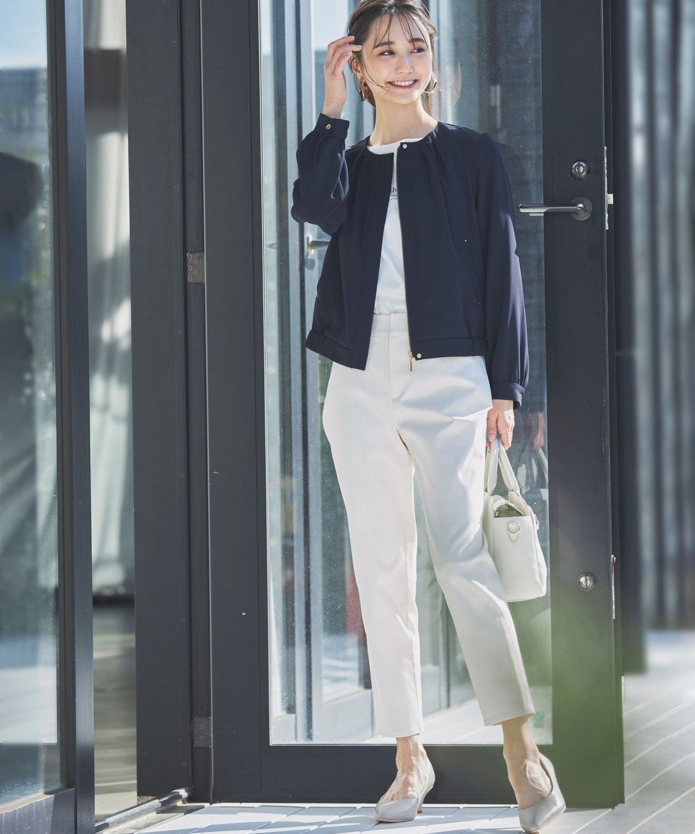 ANY SIS 【撥水機能】サテンストレッチビューティー パンツ 