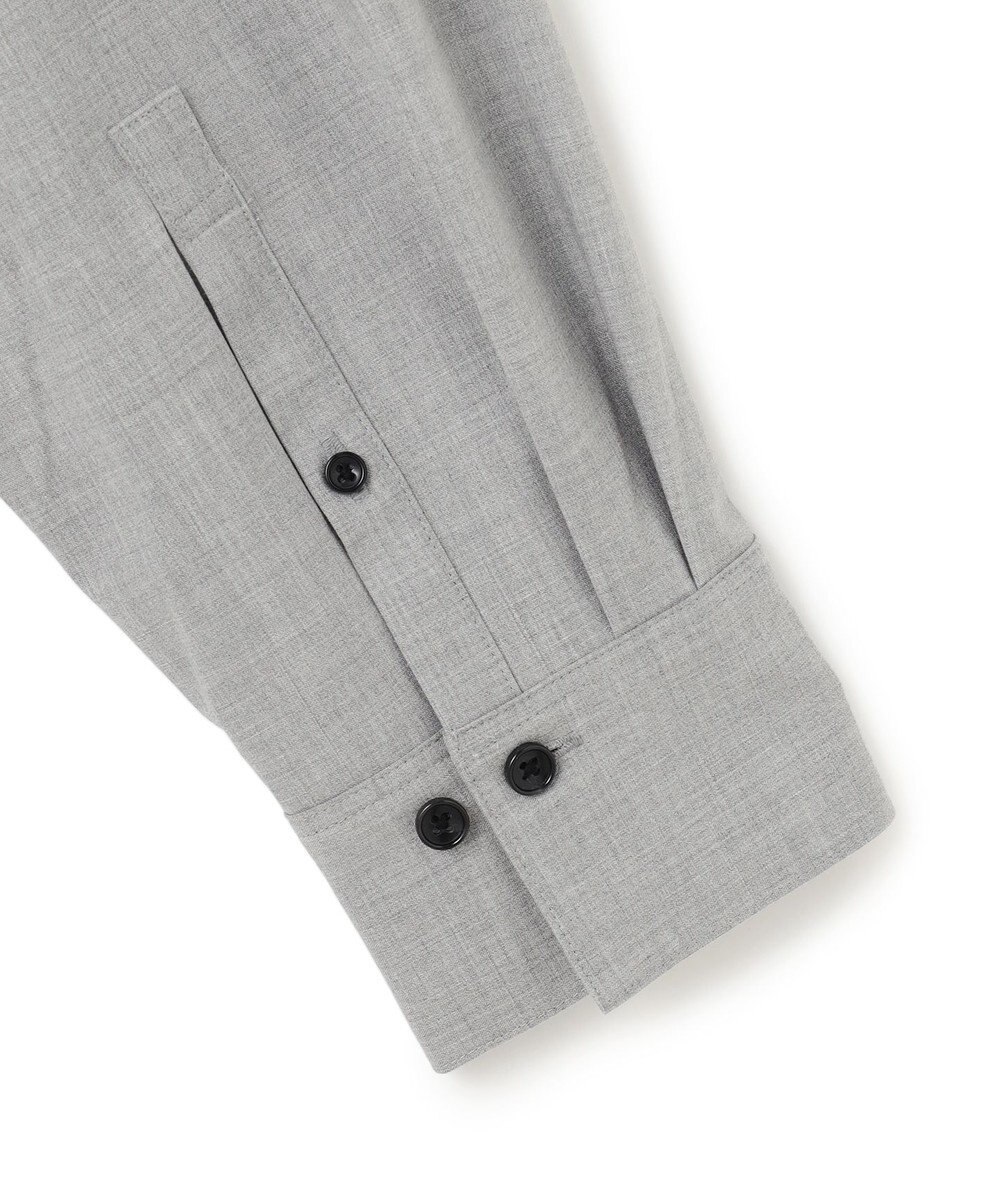 UNFILO ウールライク バンドカラーシャツ 