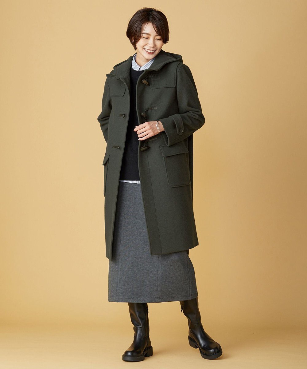 J.PRESS LADIES 【洗える】デュアルウォームポンチ スカート 