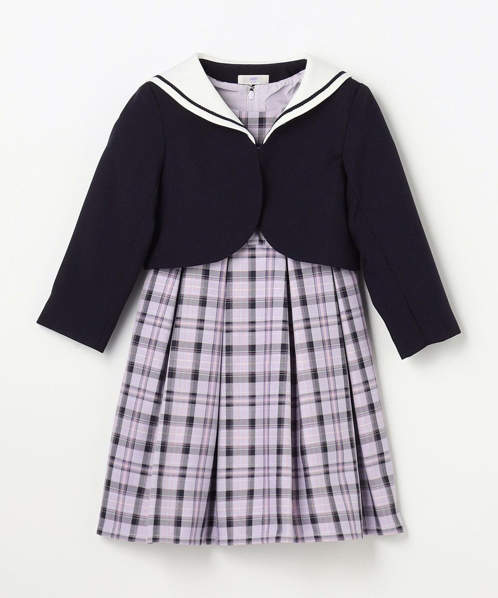 ANY KIDS 【2点セット】セーラージャケット+チェックワンピース 