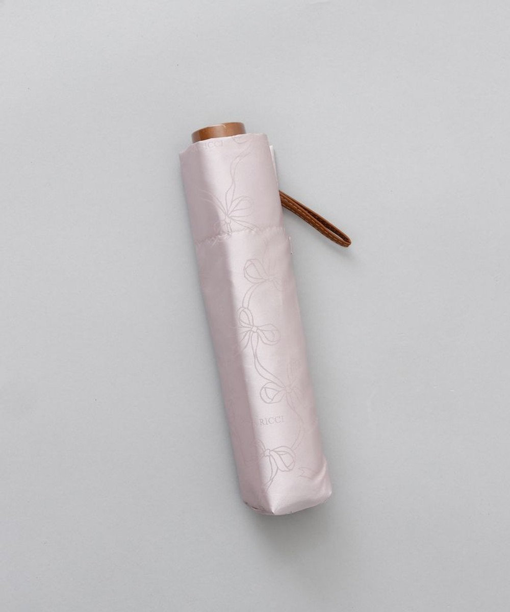 AURORA 【 NINA RICCI（ニナリッチ）】リボン柄無地ジャガード雨傘（折りたたみ傘） 