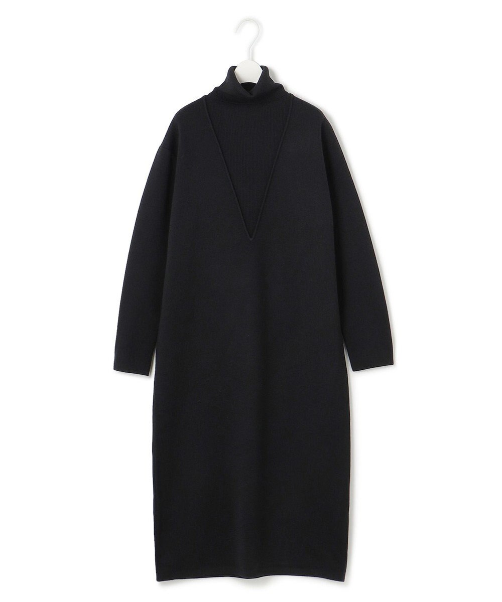ICB 【WEB限定カラーあり】ウールブレンドスムース レイヤードデザインワンピース 