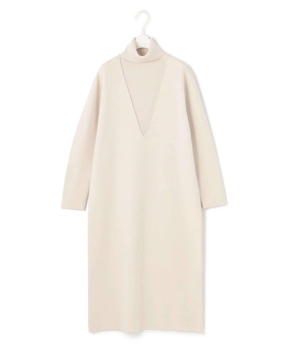 ICB 【WEB限定カラーあり】ウールブレンドスムース レイヤードデザインワンピース 