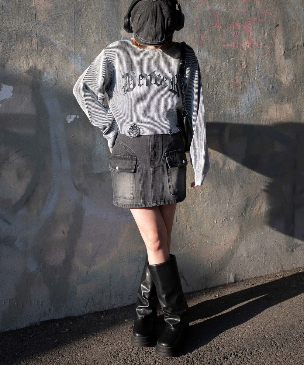 WEGO ダメージショートニットPO 