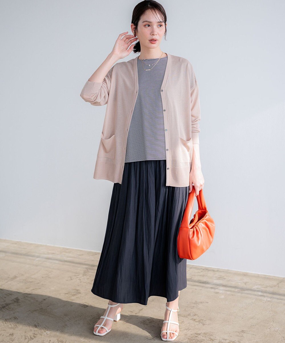 組曲 【先行予約】GIZAコットンチュールコンビ カットソー 