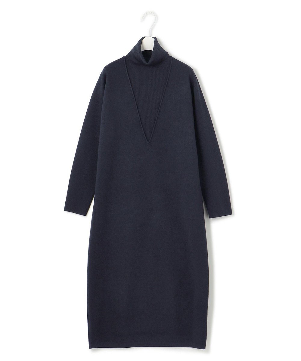 ICB 【WEB限定カラーあり】ウールブレンドスムース レイヤードデザインワンピース 