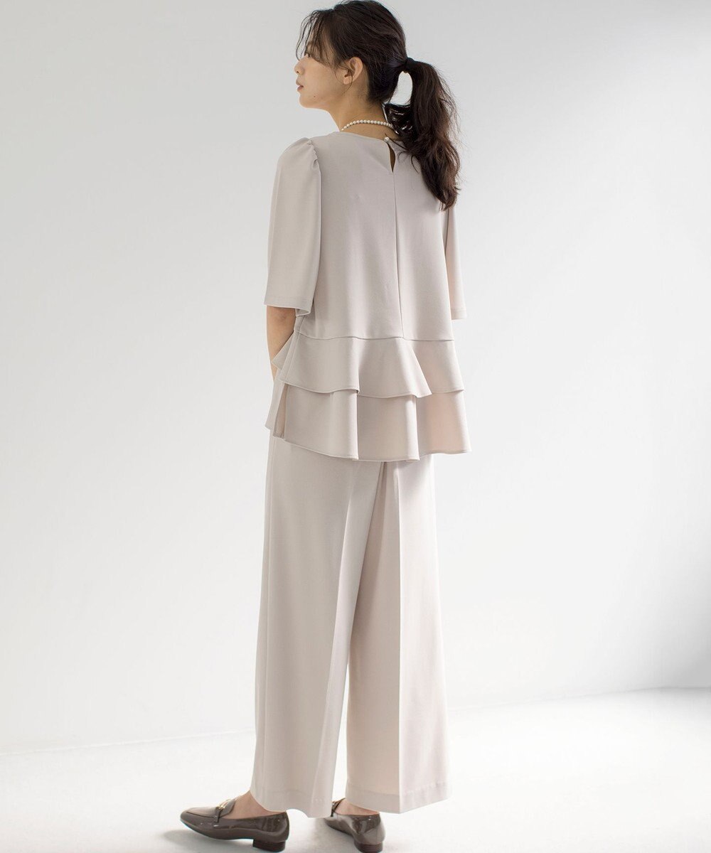 組曲 S ご好評につき追加生産【WEB限定】ジョーゼットジャージーティアード ブラウス 