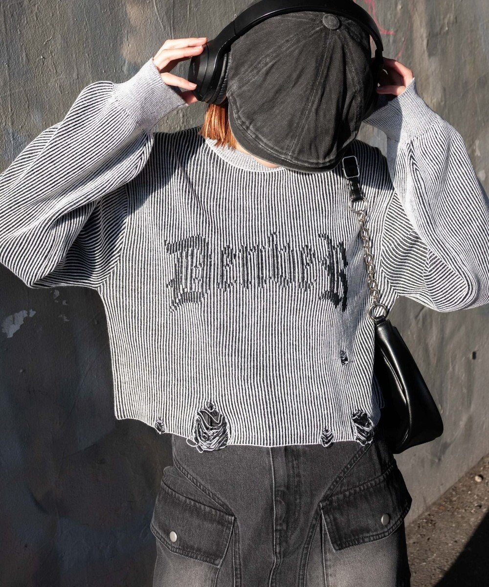 WEGO ダメージショートニットPO 