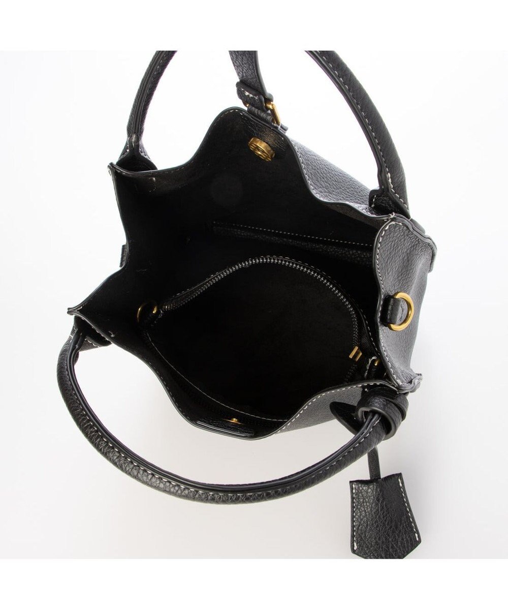 UNBILLION カシュカシュ cachecache / 1枚革風ショルダーベルト付ディテールトート 