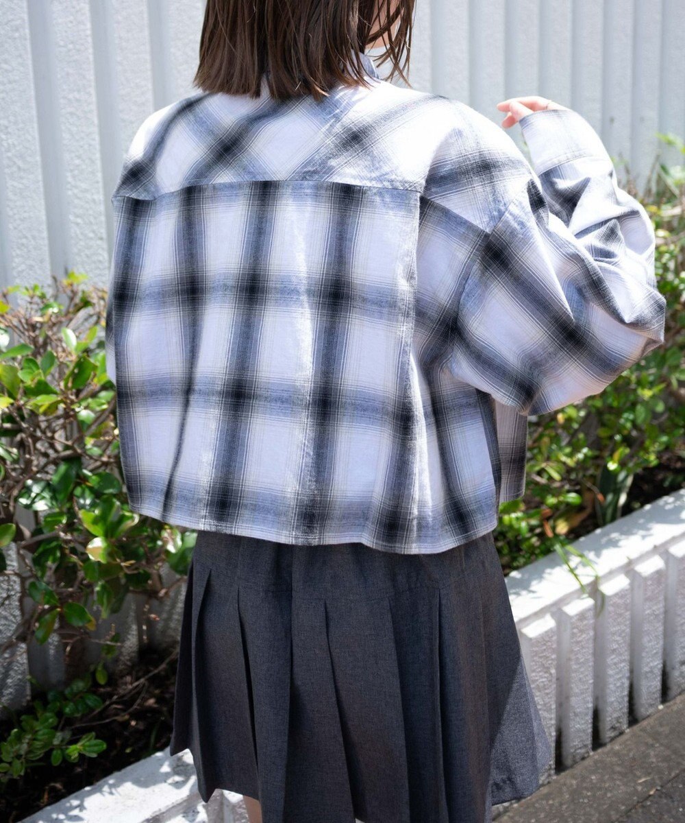 WEGO オンブレチェックショートシャツ 