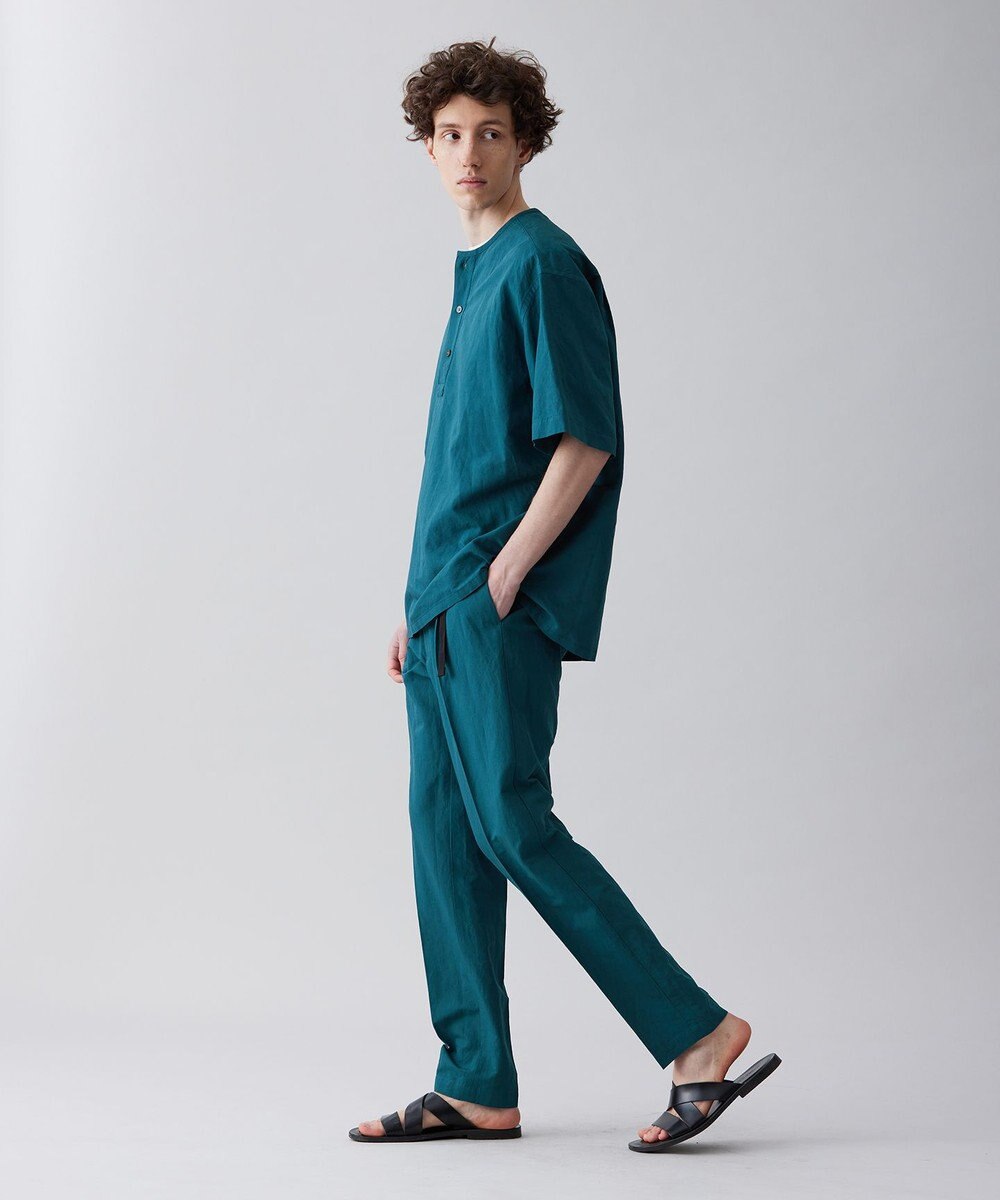 UNFILO MENS ライトリネン ヘンリーネックシャツ [23年春夏商品] 