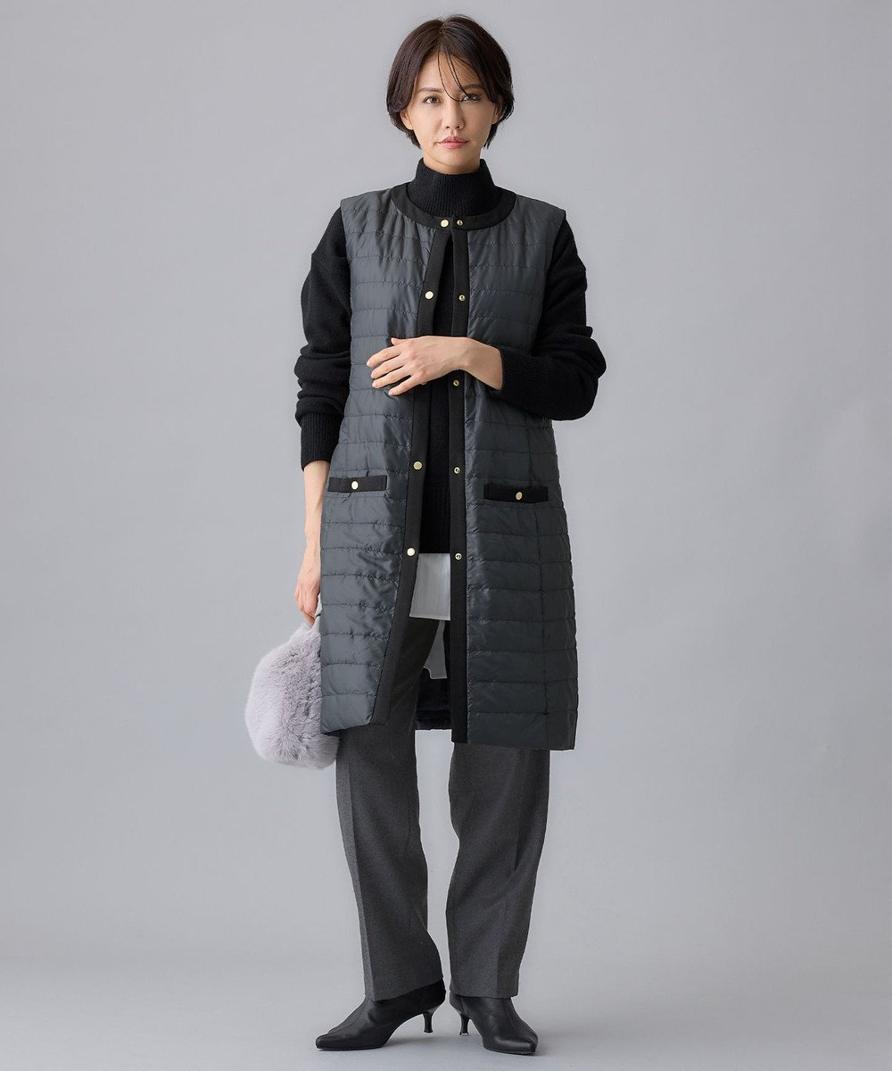 自由区 【洗える】ライトダウン ジレ 