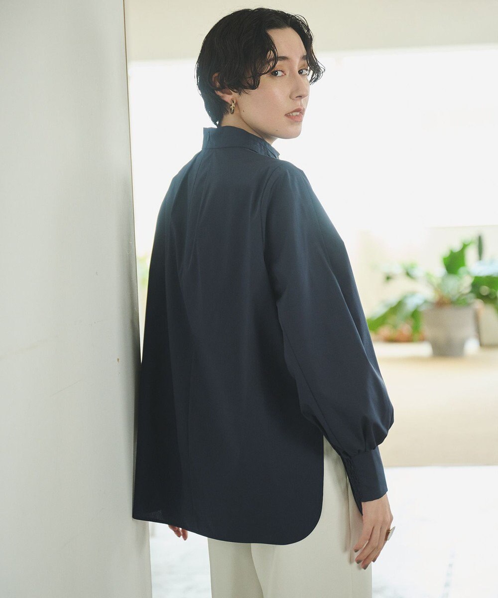 #Newans 【アイロンいらず】リボンタイブラウス 