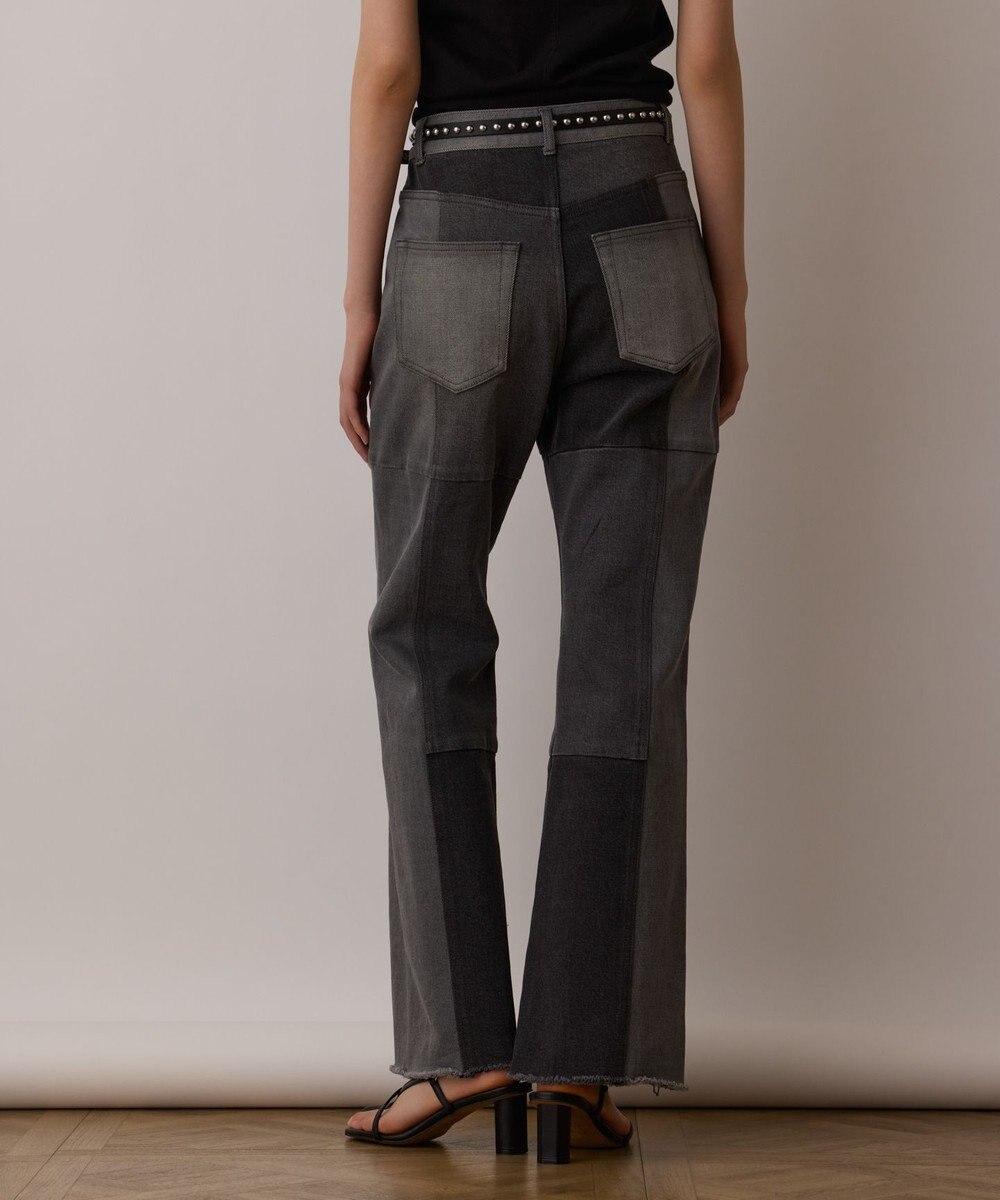 GRACE CONTINENTAL パッチワークデニムパンツ 