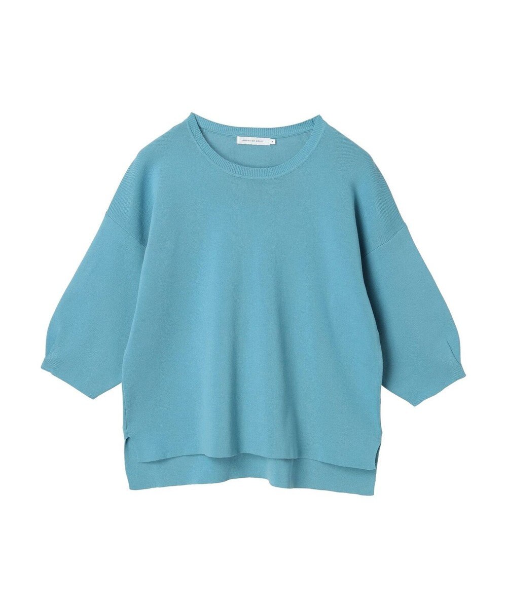 AMERICAN HOLIC ５分袖タックスリーブニットプルオーバー 