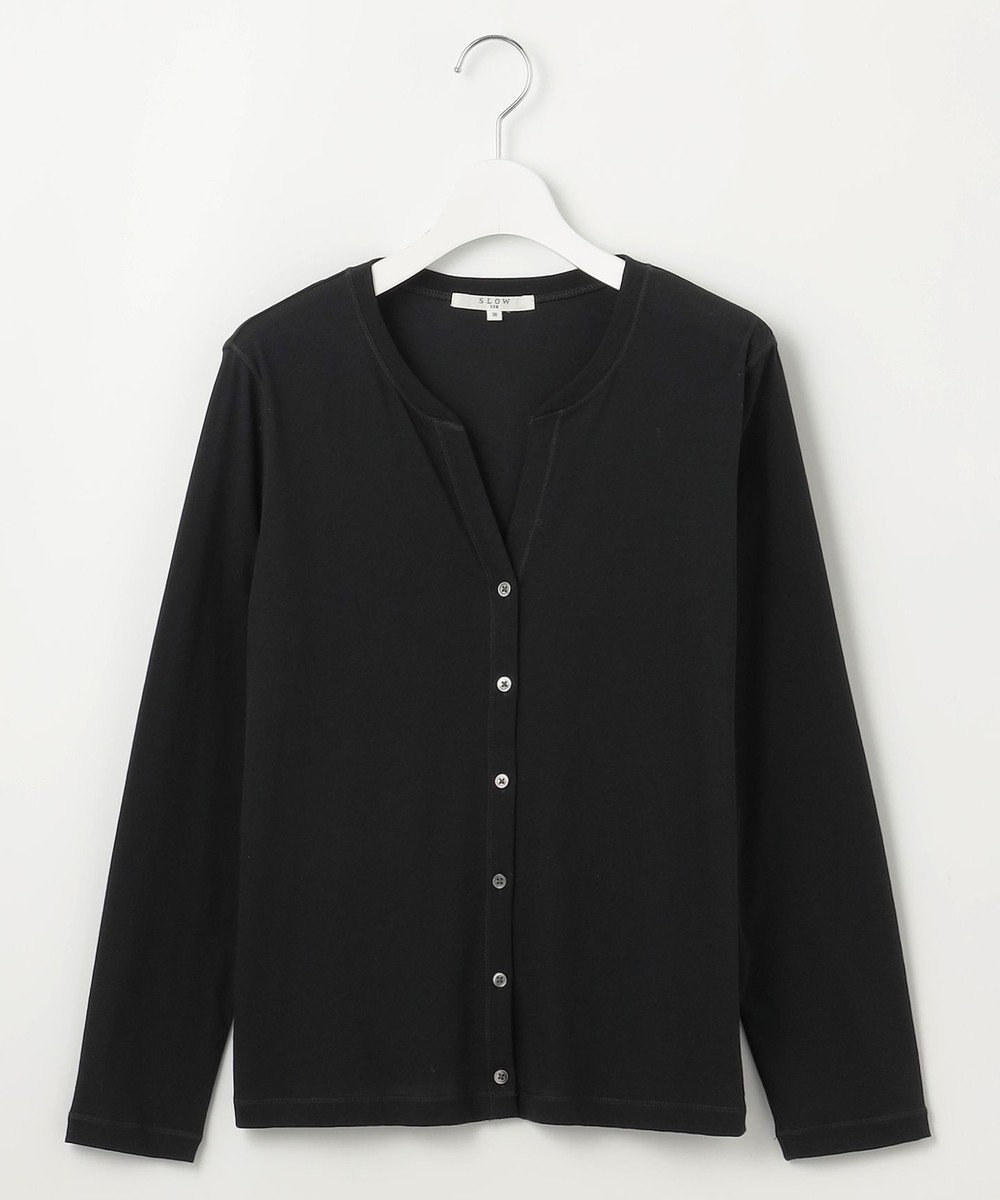 23区 【SLOW/一部店舗限定】シアーツイストシングルジャージー カーディガン 